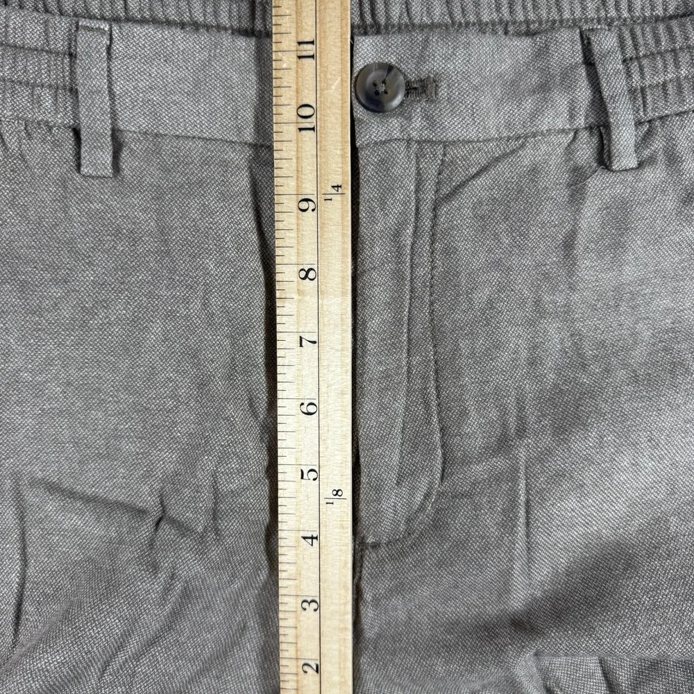 Banana Republic Athletic Pants Mens 34x32 Brown Linen Blend Elastic Waist Chinos